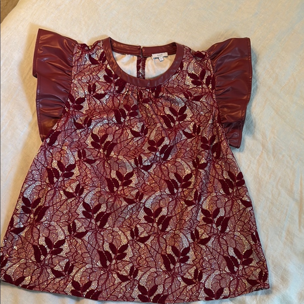 Elegant Burgundy Lace Blouse